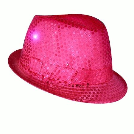 Endless Games LED Flashing Fedora Hat with Sequins, Pink EN3332881